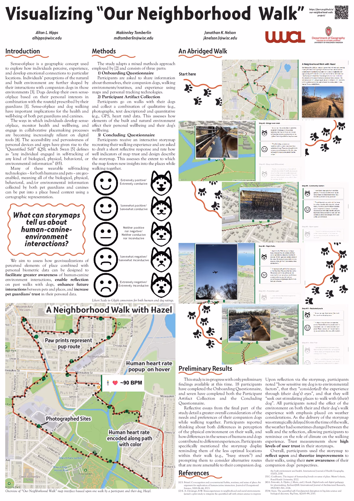 Top of the first page of the paper “Visualizing “Our Neighborhood Walk”: what can storymaps tell us about human-canine-environment interactions?”.