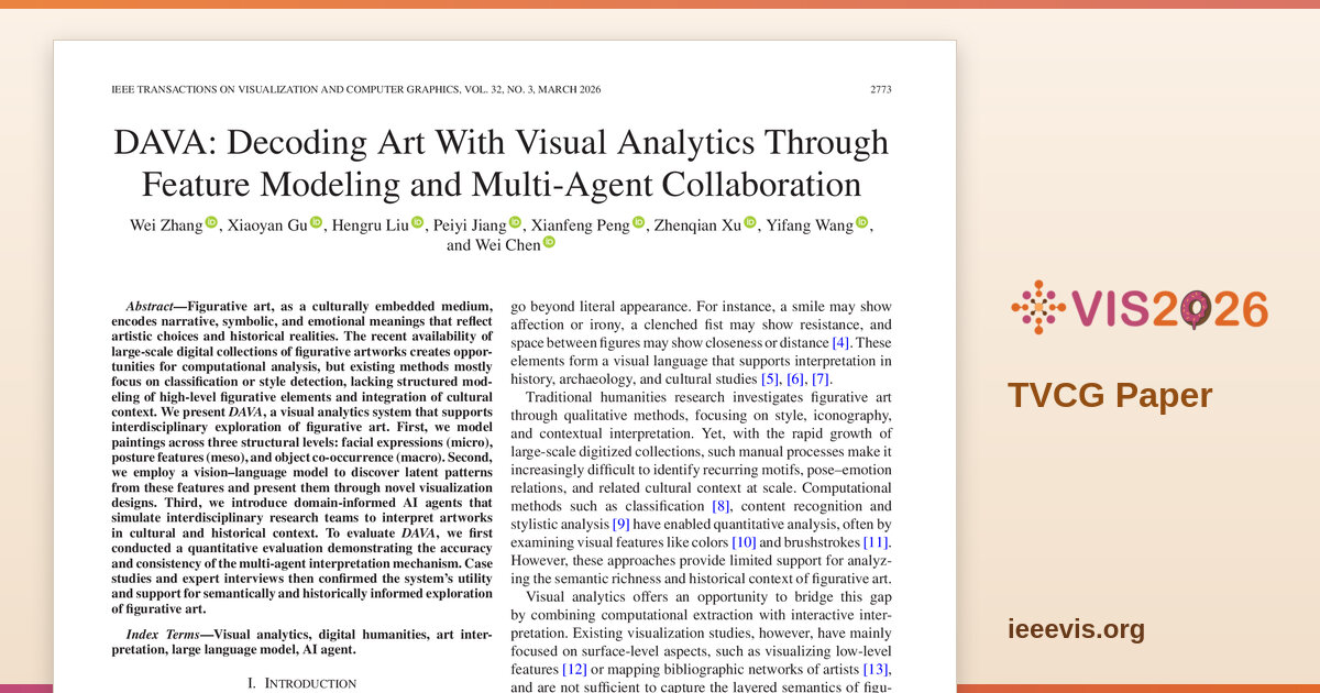 DAVA: Decoding Art With Visual Analytics Through Feature Modeling and ...